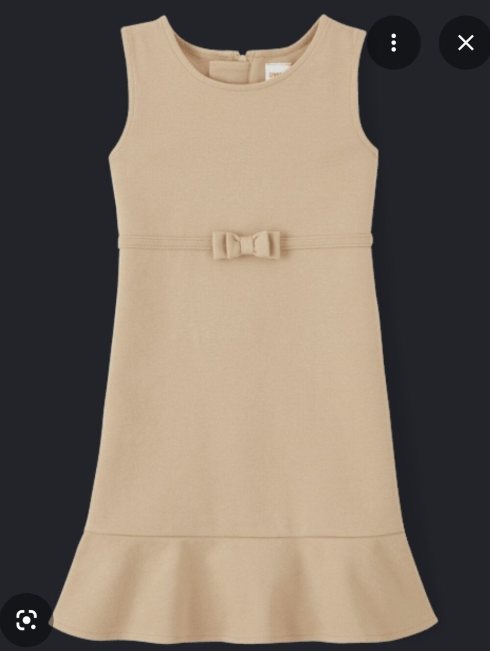 Gymboree Beige Bow-Front Sleeveless Dress